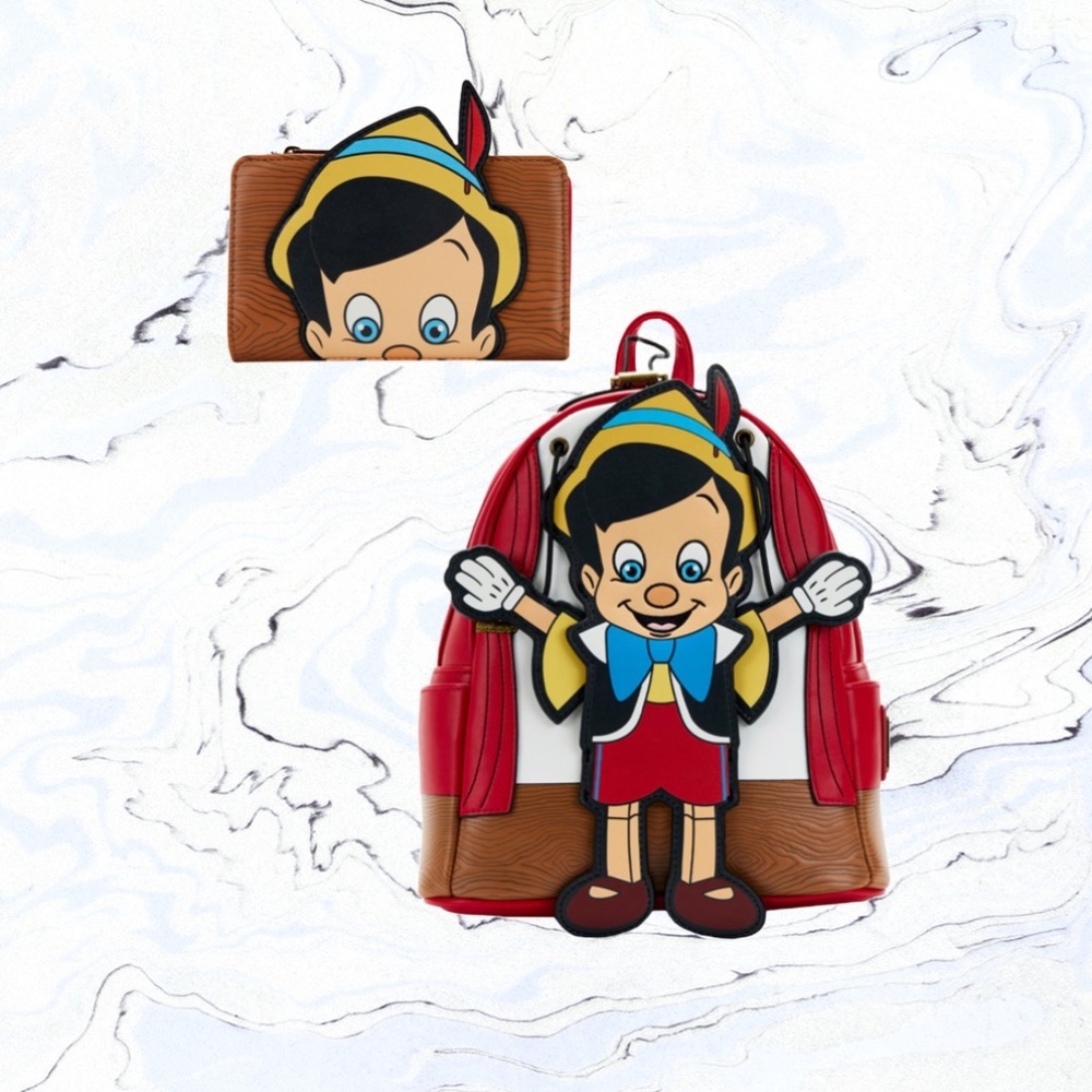 Loungefly Pinocchio Mini Backpack and Wallet